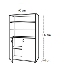 ESTANTERIA CON ARMARIO BAJO 2
