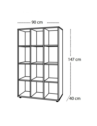 MUEBLE MEDIO 12 CASILLAS
