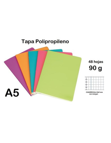 LIBRETA RCA A5 PP 48 h CUADRO 5x5