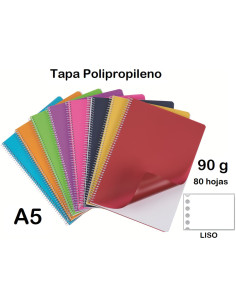 CUADERNO RCA A5 PP 80 h LISO