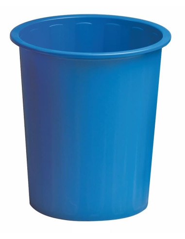 PAPELERA CERRADA FAIBO AZUL 14 L.