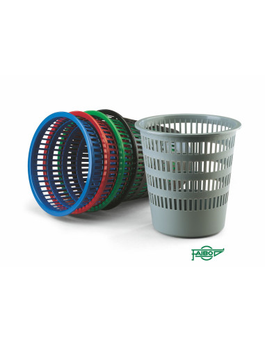 PAPELERA REJILLA FAIBO NEGRA 16 L