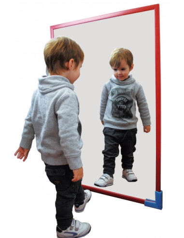 ESPEJO MARCO ALUMINIO AZUL 120 x 50 cm.