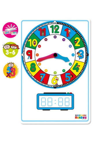 RELOJ ANALÓGICO DIGITAL NÚMEROS HENBEA