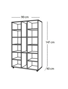 MUEBLE CASILLERO 15 CASILLAS 2