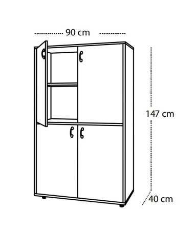 MUEBLE MEDIO 4 PUERTAS