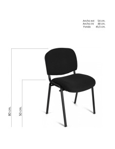 SILLA FISSA TUBO NEGRO... 2