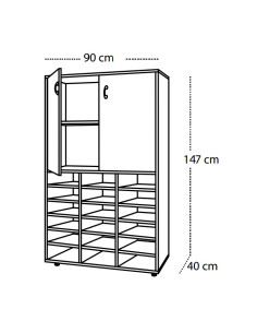 ARMARIO CON 18 CASILLAS 2