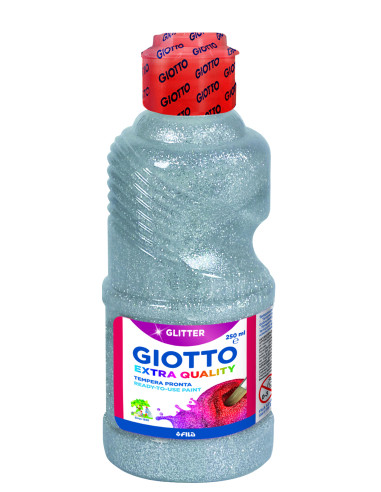TÉMPERA GLITTER GIOTTO PLATA 250 ml