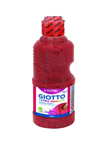 TÉMPERA GLITTER GIOTTO ROJA 250 ml