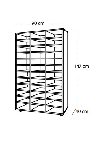 MUEBLE CASILLERO 36 CASILLAS