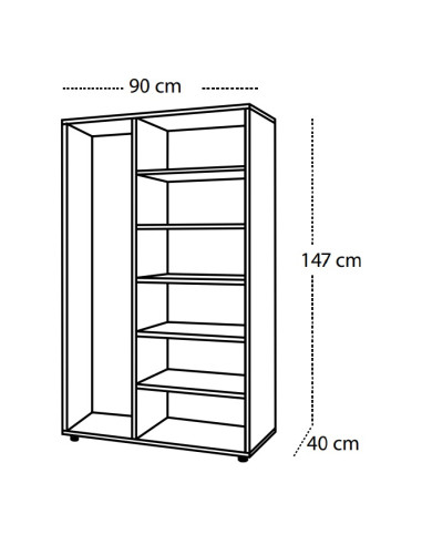 MUEBLE ESTANTERIA Y CUBETERO