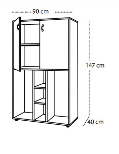 ARMARIO ALTO CON ESTANTERIA... 2