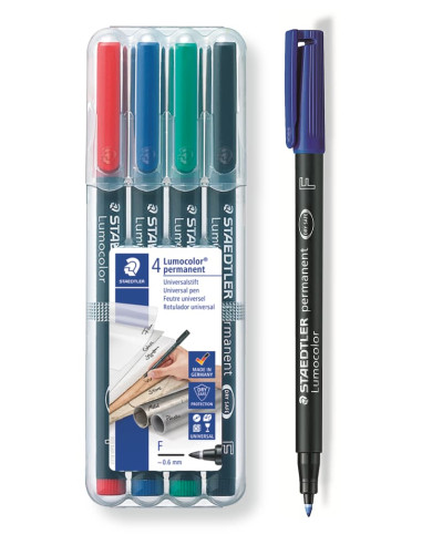 ROTULADOR LUMOCOLOR 318 F 4 COLORES