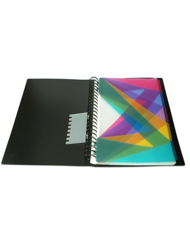 CARPETA 30 FUNDAS RE-ORGANIZER NEGRO