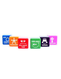 SET 6 SELLOS PROFESOR FRANCÉS