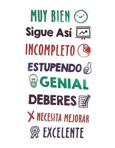 SET 8 MINI SELLOS CASTELLANO