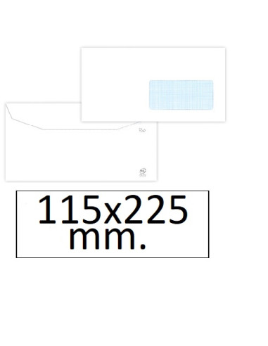 SOBRES VENTANA DERECHA 115 x 225 mm....