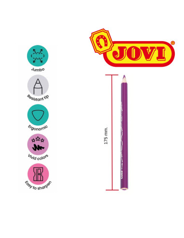 LÁPICES COLORES JOVI MAXI 12 colores...