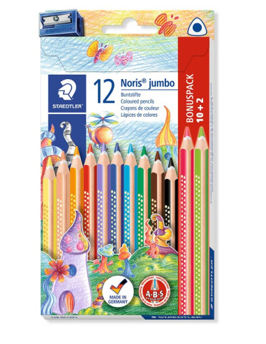 LÁPIZ COLOR NORIS JUMBO TRIPLUS 12...