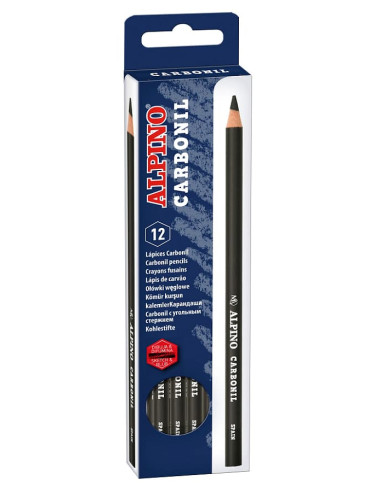 LÁPIZ CARBONCILLO ALPINO CARBONIL 12 ud