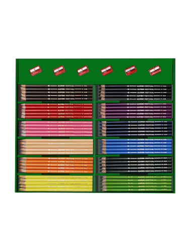 LÁPICES COLORES ALPINO 288 uds CLASS BOX