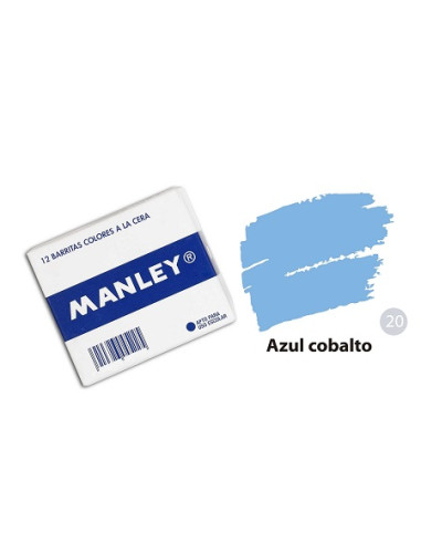 CERAS MANLEY 12 ceras AZUL COBALTO 20