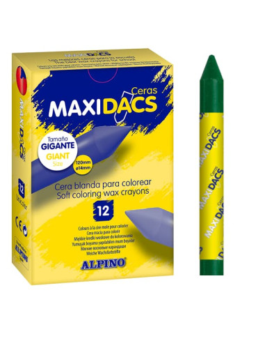 CERAS MAXIDACS 12 ceras VERDE OSCURO