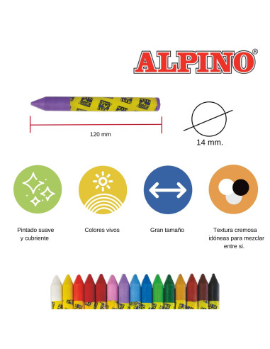 CERAS MAXIDACS 12 ceras VIOLETA CLARO