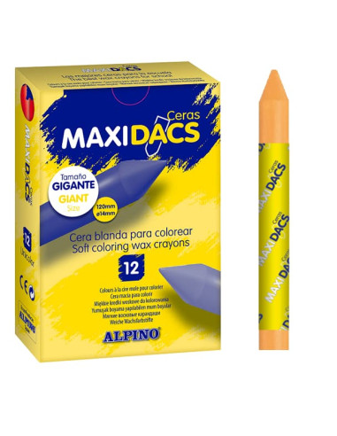 CERAS MAXIDACS 12 ceras SALMÓN CLARO
