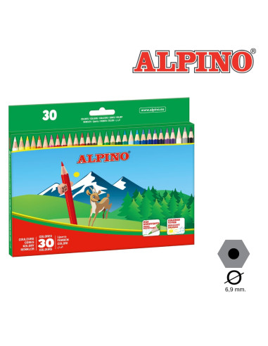 LÁPICES COLORES ALPINO 30 colores...