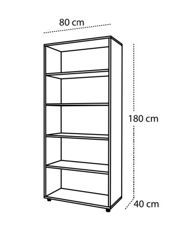 MUEBLE ALTO CON 5 ESTANTERIAS