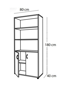 MUEBLE CON ESTANTES Y ARMARIO 2
