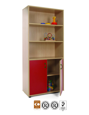 MUEBLE CON ESTANTES Y ARMARIO