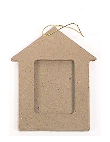 PORTAFOTOS PAPEL MACHE CASITA 12 Uds.