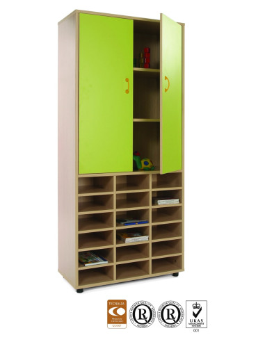 MUEBLE ALTO CON ARMARIO Y CASILLERO