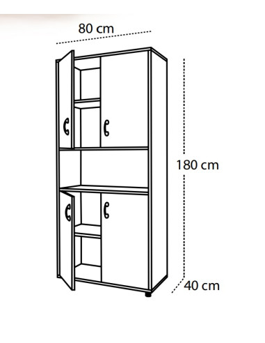 MUEBLE ALTO CON HUECO CENTRAL