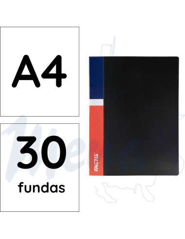 CARPETA A4 30 FUNDAS FACTIS