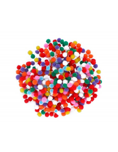 POMPONES 5 mm. COLORES SURTIDOS 500 Uds.