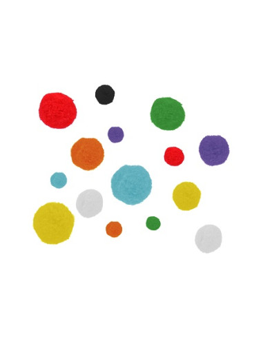 POMPONES MIX MEDIDAS COLORES SURTIDOS...