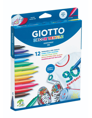 ROTULADOR GIOTTO DECOR TEXTIL 12...