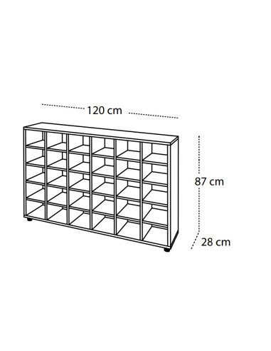 MUEBLE ZAPATERO 30 CASILLAS