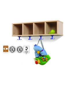 MUEBLE PERCHERO 4 CASILLAS