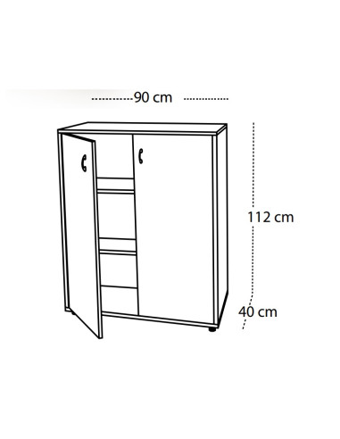 ARMARIO INTERMEDIO 3 ESTANTERIAS