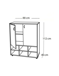 CASILLERO CON ARMARIO SUPERIOR 2