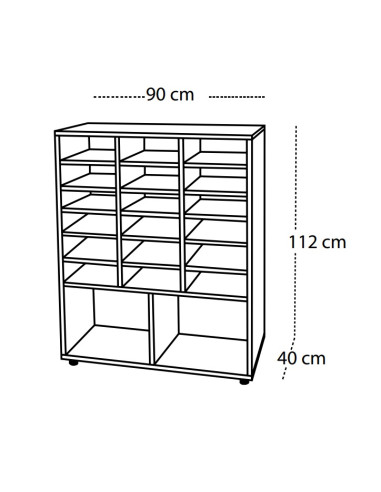 MUEBLE CASILLERO 2 CASILLAS