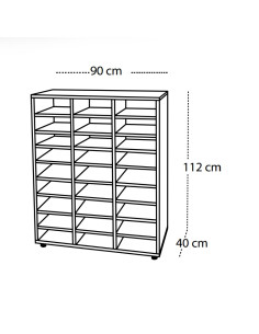 MUEBLE CASILLERO 27 CASILLAS 2