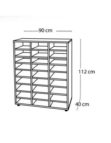 MUEBLE CASILLERO 27 CASILLAS