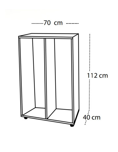MUEBLE CUBETERO 2 COLUMNAS