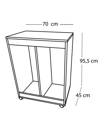 Cubetero doble acceso 2 columna